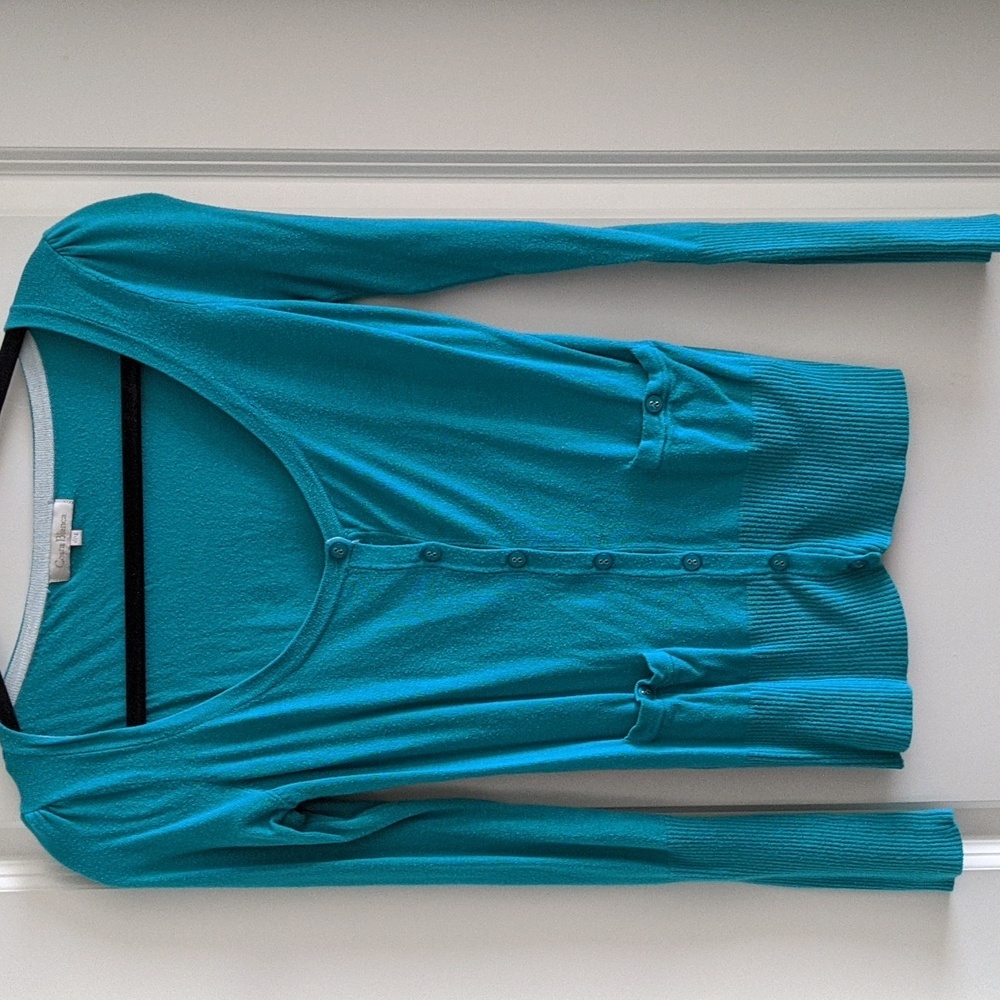 Turquoise Cardigan in XL